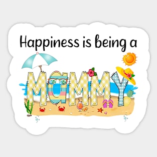 Happiness Is Being A Mammy Summer Beach Happy Mother's Day Sticker